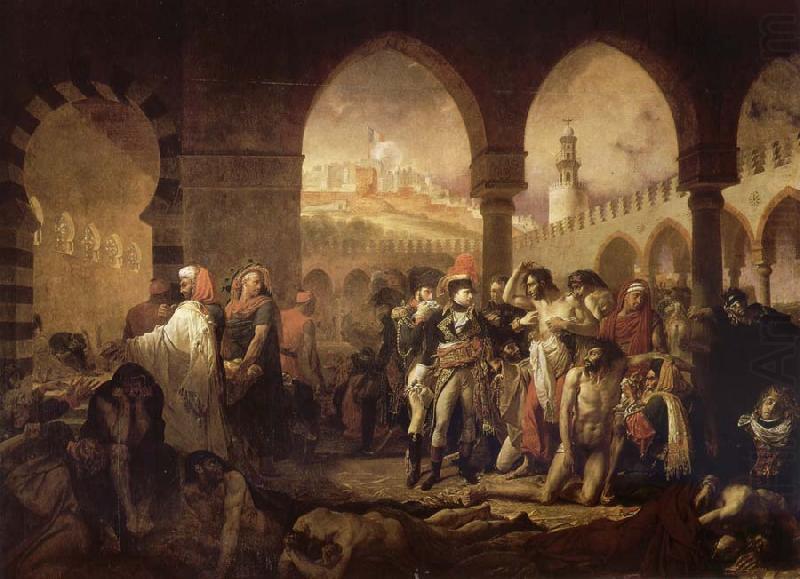 unknow artist Napoleon in the plague house in Jaffa china oil painting image